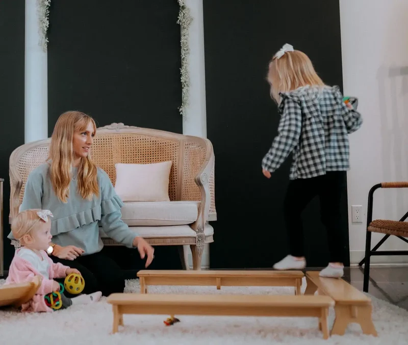 PlayBeam Poutre d'Équilibre en Bois pour Enfants - Jeu Montessori - All Circles