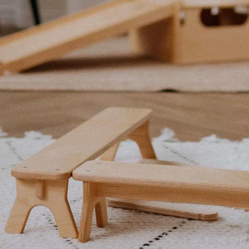 PlayBeam Poutre d'Équilibre en Bois pour Enfants - Jeu Montessori - All Circles
