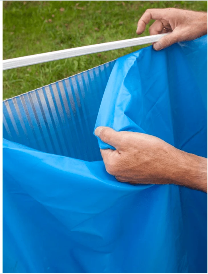 Liner voor ronde metalen zwembaden Blauw 40/100 - Ø460 x 132 cm