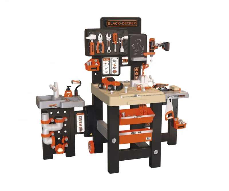 Smoby Black + Decker Mega Center speelgoed werkbank