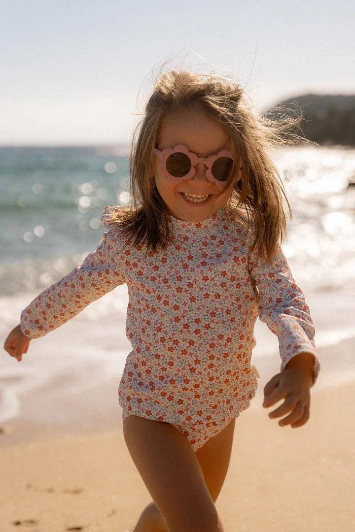 Langarm-Badeshirt Sunny Flowers Multi Colour | Little Dutch