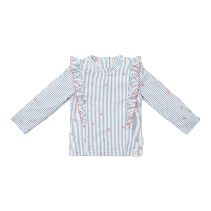 Little Dutch Langarm-Schwimmshirt Sunny Flowers Blue