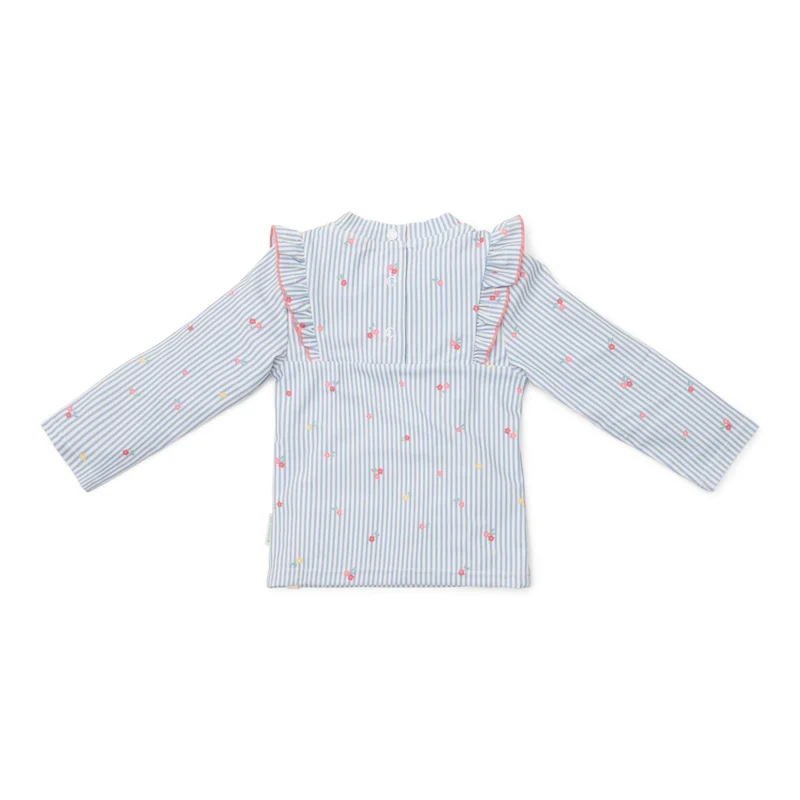 Little Dutch Langarm-Schwimmshirt Sunny Flowers Blue