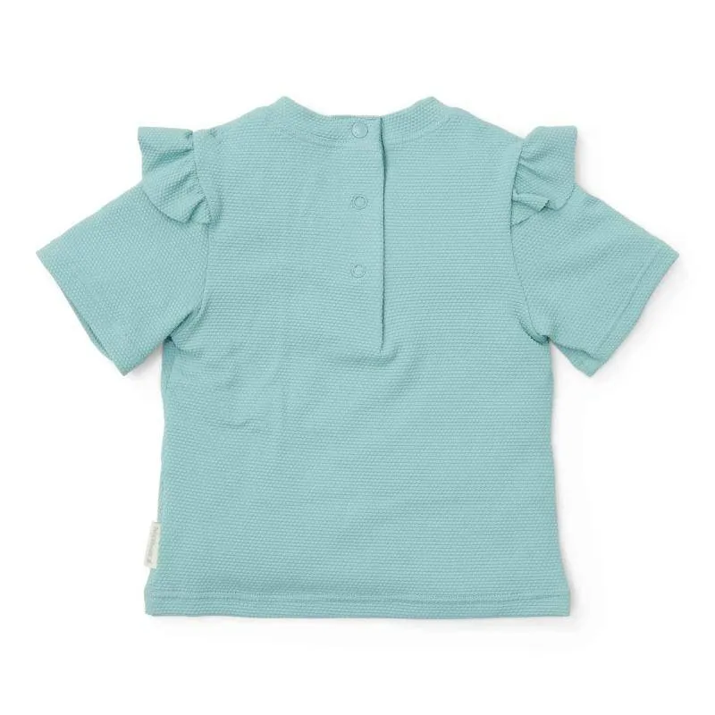 Kurzarm-Badeshirt Ocean Treasures Surf Blue | Little Dutch