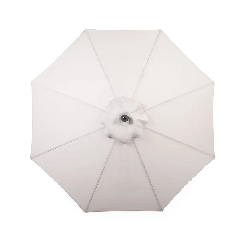 Parasol de marché Deluxe avec mât noir mat - 9 pi (2,7 m)