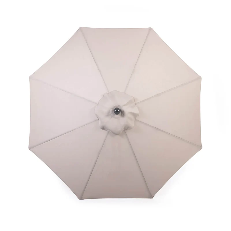 Parasol de marché Deluxe avec mât noir mat - 9 pi (2,7 m)