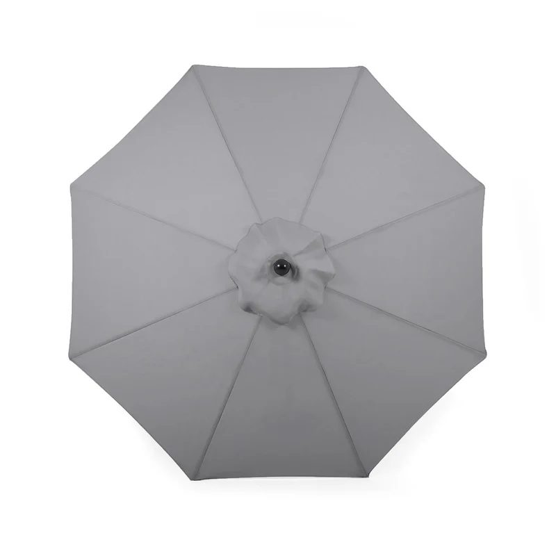 Parasol de marché Deluxe avec mât noir mat - 9 pi (2,7 m)