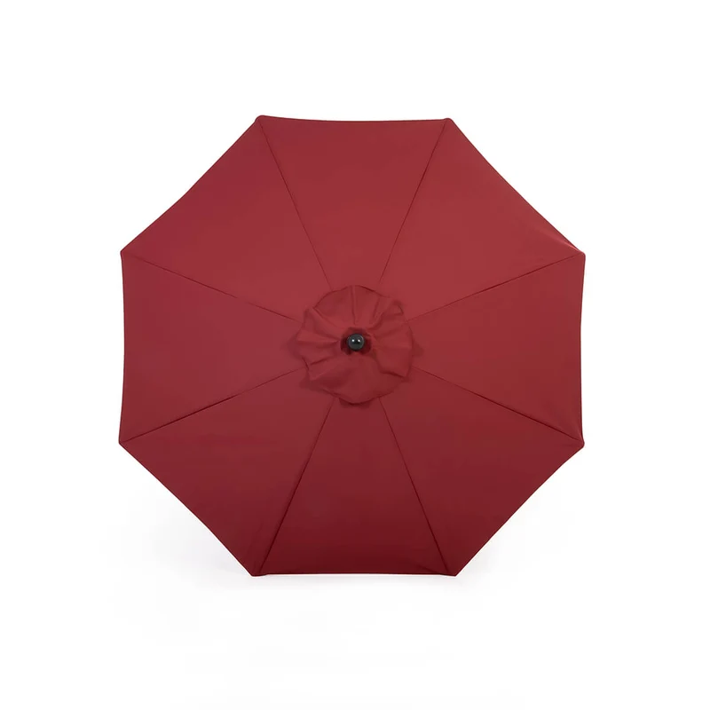 Parasol de marché Deluxe avec mât noir mat - 9 pi (2,7 m)