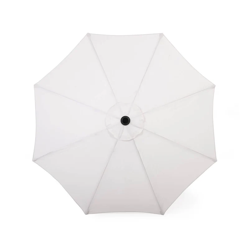 Parasol de marché avec mât noir mat - 9 pi (2,7 m)