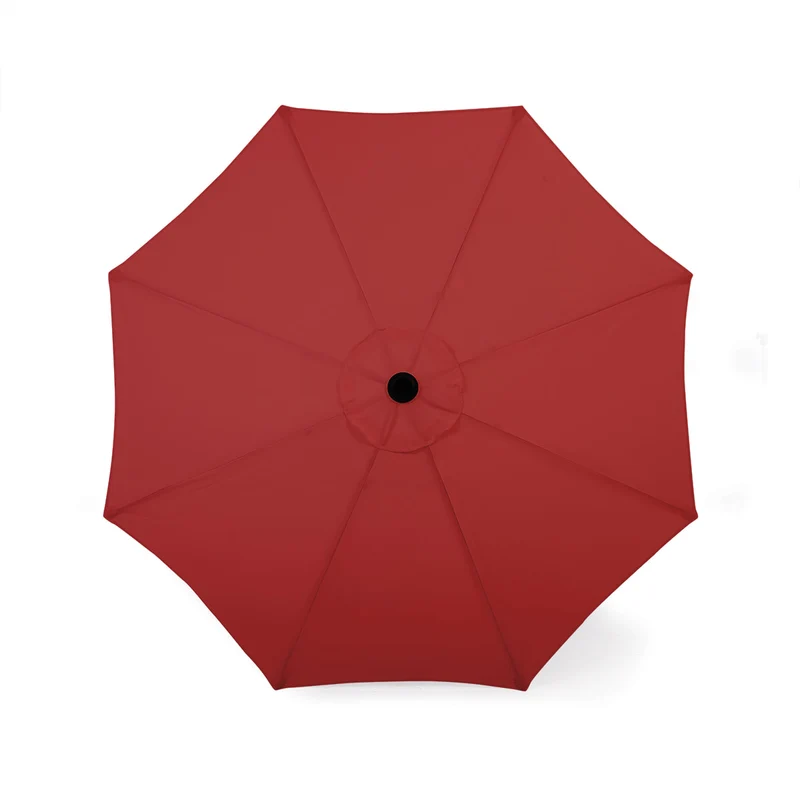 Parasol de marché avec mât noir mat - 9 pi (2,7 m)