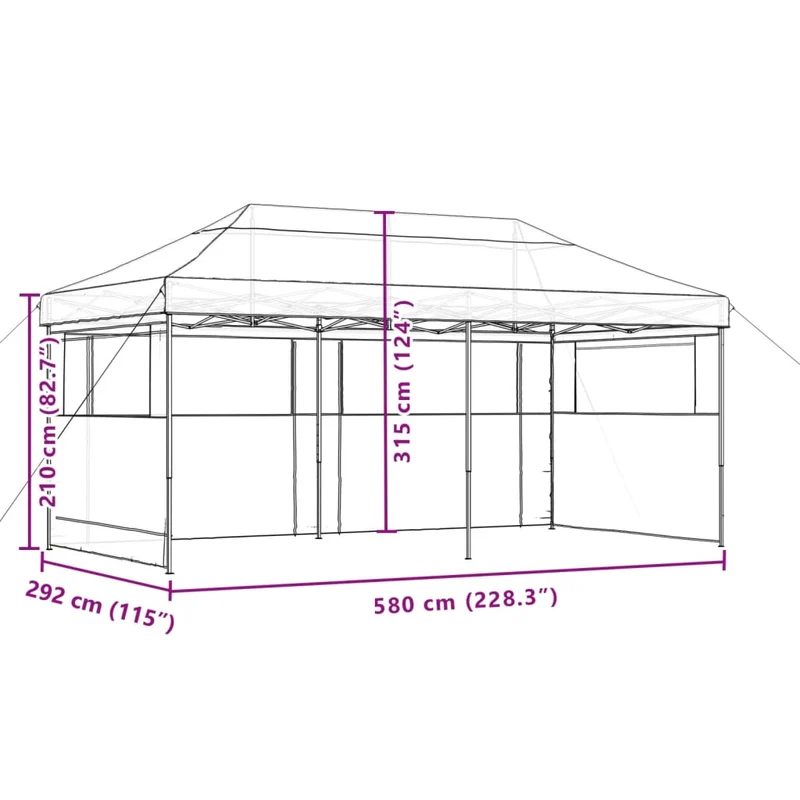 Partytent Met Blauwe Frame Oxford Stof