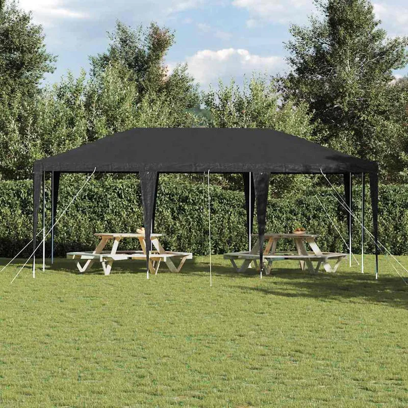Partytent Antraciet 600 X 400 X 266 Cm Polyethyleen En Staal