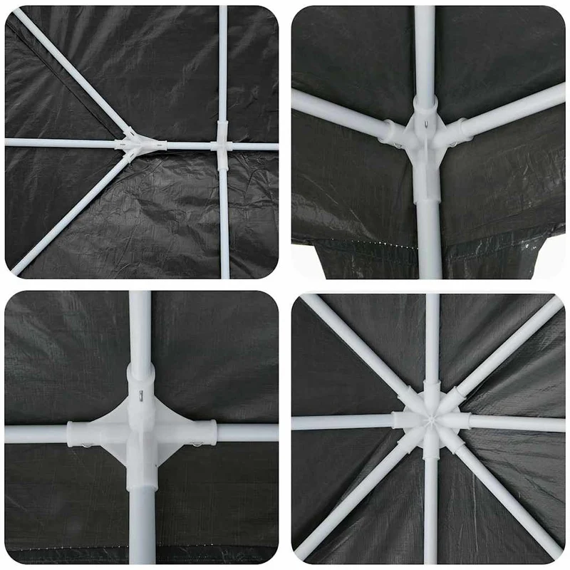 Partytent Antraciet 600 X 400 X 266 Cm Polyethyleen En Staal