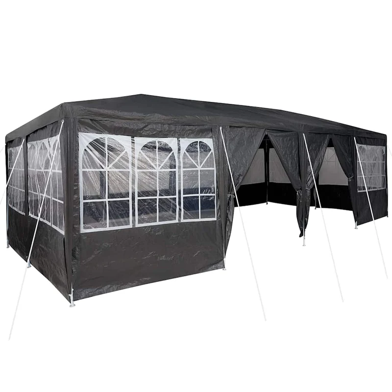 Partytent 800 X 400 X 266 Cm Antracietkleurig Polyetheen