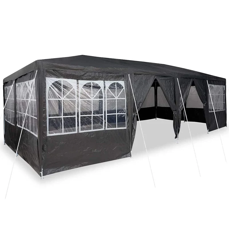 Partytent 800 X 400 X 266 Cm Antracietkleurig Polyetheen