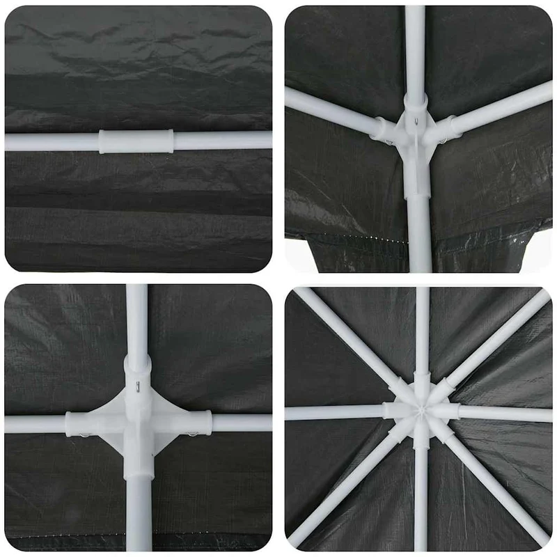 Partytent 800 X 400 X 266 Cm Antracietkleurig Polyetheen