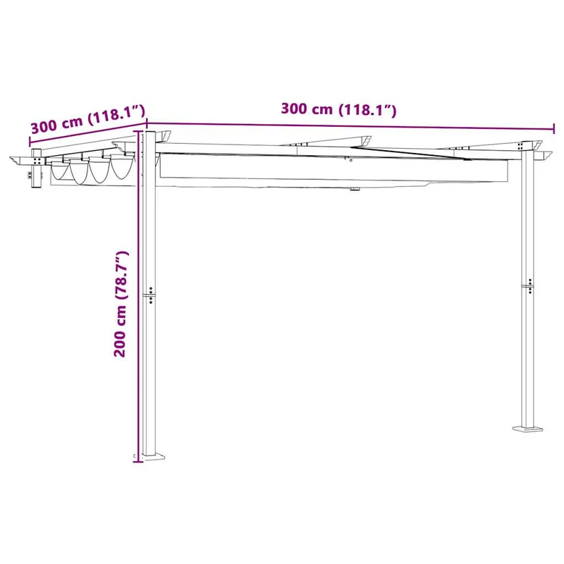 Prieel 300 X 300 X 200 Cm Polyester