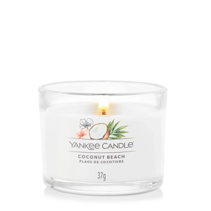 CANDELA VOTIVE IN VETRO SINGOLA COCONUT BEACH