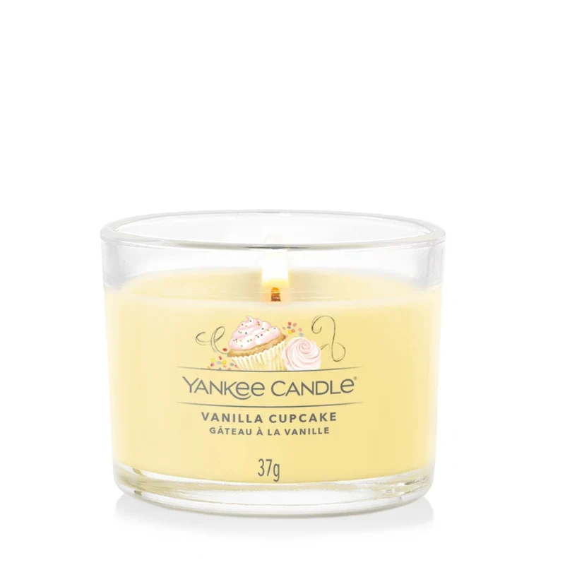 CANDELA VOTIVE IN VETRO SINGOLA VANILLA CUPCAKE