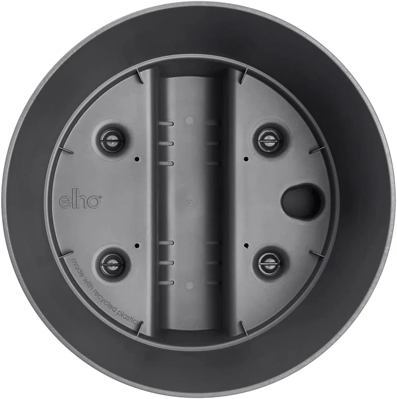 VASO GREENSENSE AQUA CARE ROUND 43CM CHARCOAL GREY GRIGIO SCURO