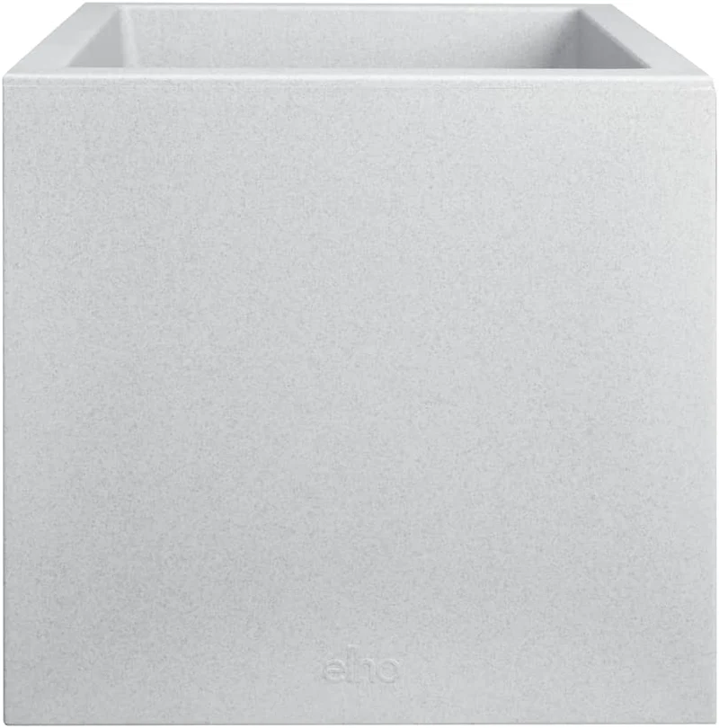 VASO VIVO NEXT SQUARE 40CM LIVING CONCRETE GRIGIO CHIARO