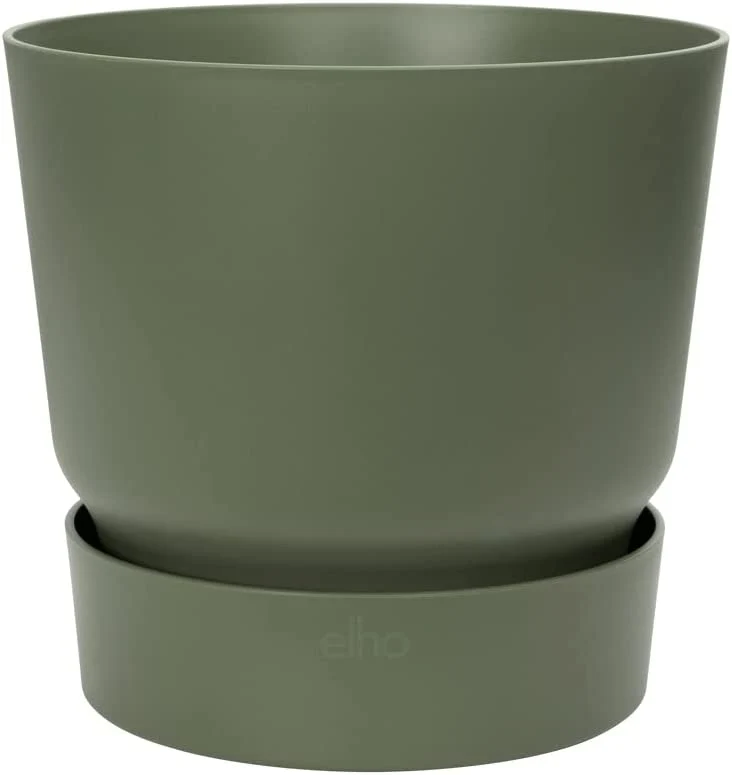 VASO GREENVILLE ROUND 14CM LEAF GREEN