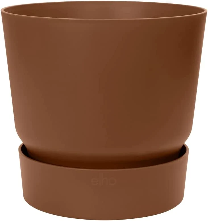 VASO GREENVILLE ROUND 14CM GINGER BROWN