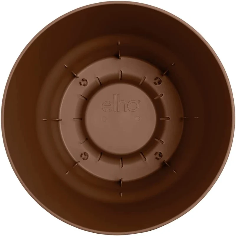 VASO GREENVILLE ROUND 16CM GINGER BROWN