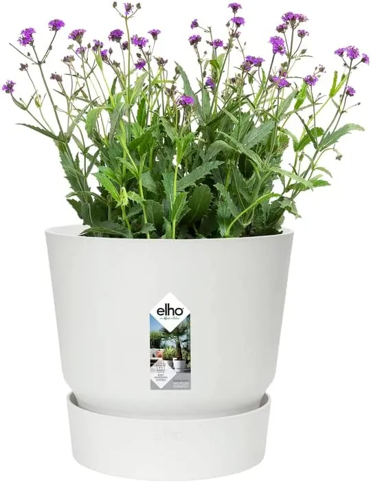VASO GREENVILLE ROUND 18CM WHITE