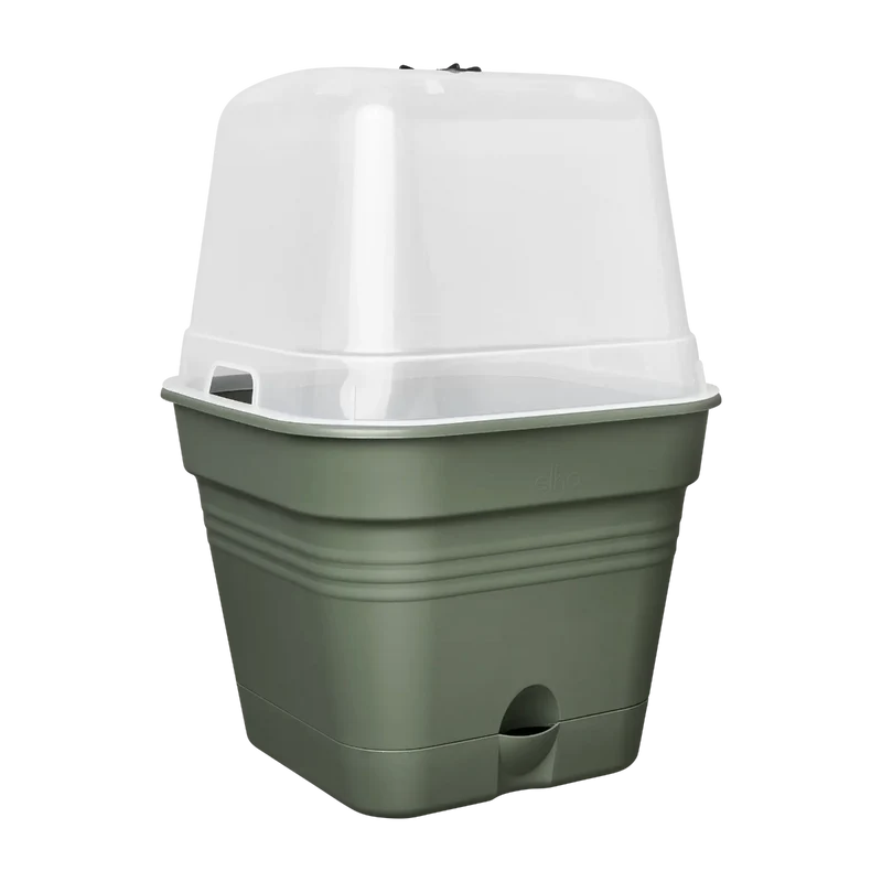 VASO DA COLTURA GREEN BASICS GROWPOT SQUARE ALLIN1 20CM LEAF GREEN