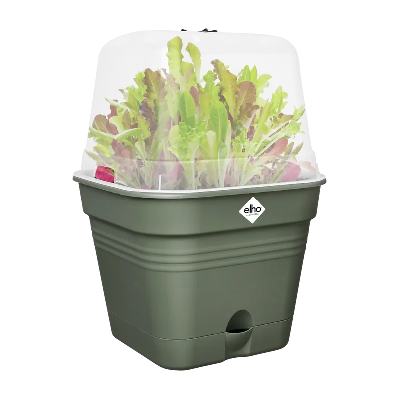 VASO DA COLTURA GREEN BASICS GROWPOT SQUARE ALLIN1 25CM LEAF GREEN