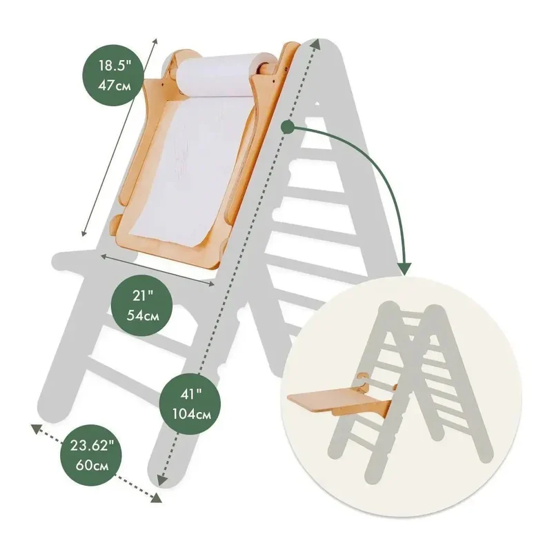 Kids Multifunctional Adjustable Easel Desk With Chair For Indoor Art And Learning Playroom