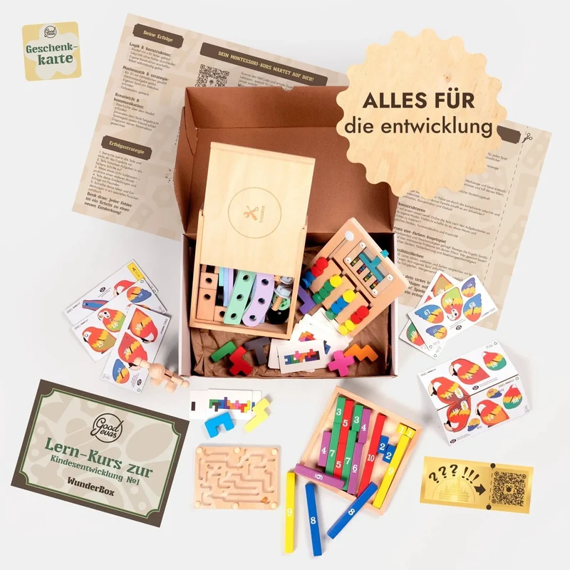 WunderBox 4-7 Years Screen Free Learning With 5 Educational Toys Parent Course And Creative Activities