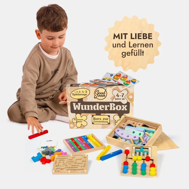 WunderBox 4-7 Years Screen Free Learning With 5 Educational Toys Parent Course And Creative Activities
