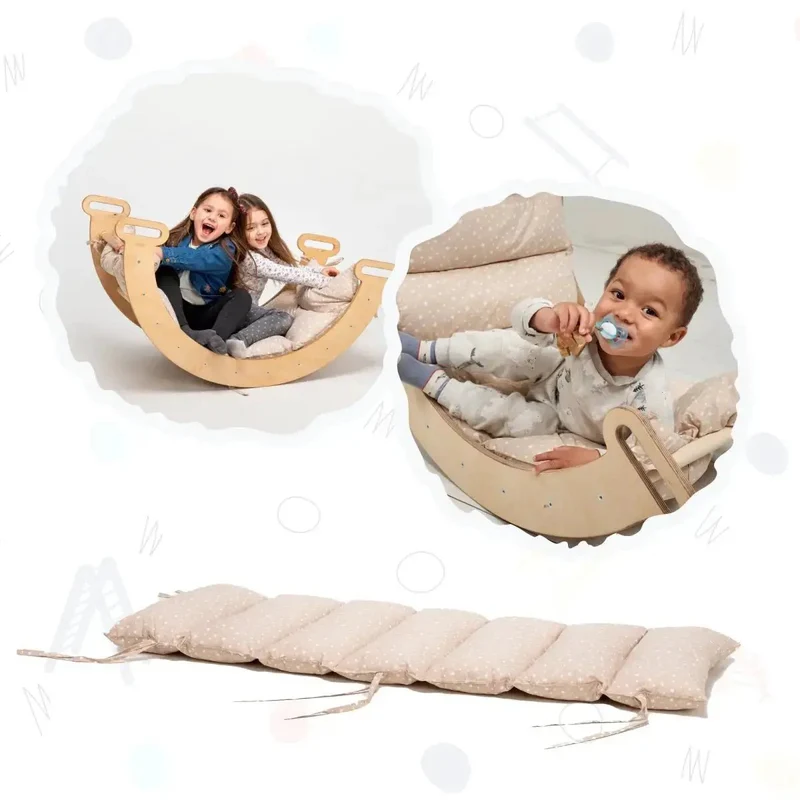 Goodevas Climbing Arch Cushion for Kids Soft Cloud Like Seat with Star Pattern Montessori Inspired