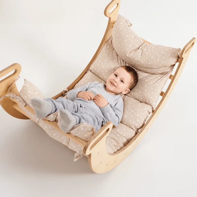 Goodevas Climbing Arch Cushion for Kids Soft Cloud Like Seat with Star Pattern Montessori Inspired