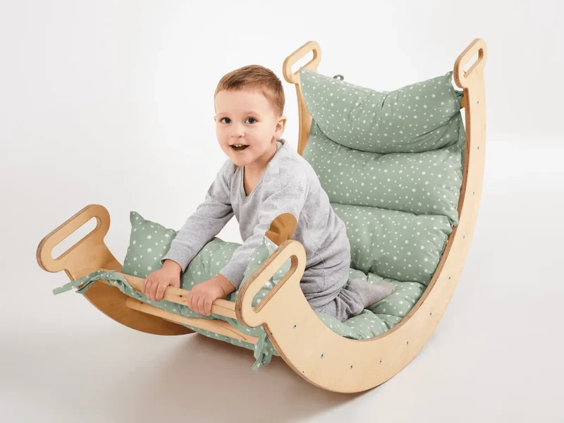 Goodevas Climbing Arch Cushion for Kids Soft Cloud Like Seat with Star Pattern Montessori Inspired