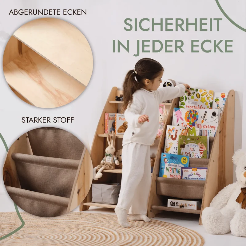 Montessori Toddler Books And Toys Shelf 2 In 1 For Organised Playtime And Safe Storage For Parents Of Toddlers