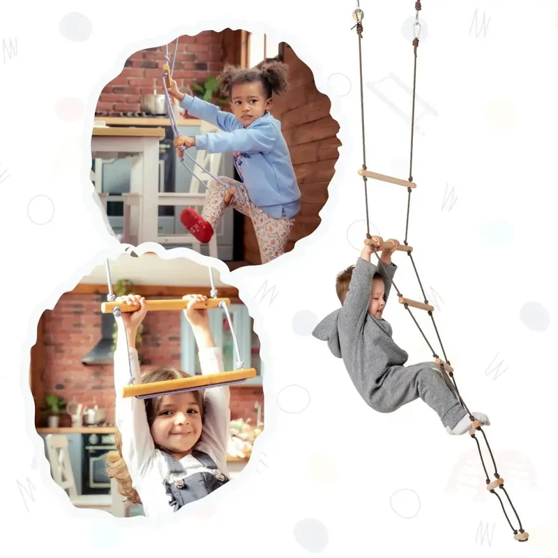 Goodevas Kids Rope Ladder For Balance Vestibular Health And Muscle Strength In Safe Indoor Outdoor Play