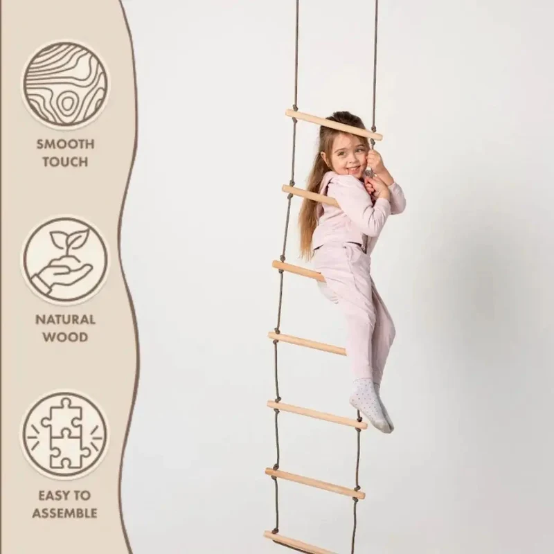 Goodevas Kids Rope Ladder For Balance Vestibular Health And Muscle Strength In Safe Indoor Outdoor Play