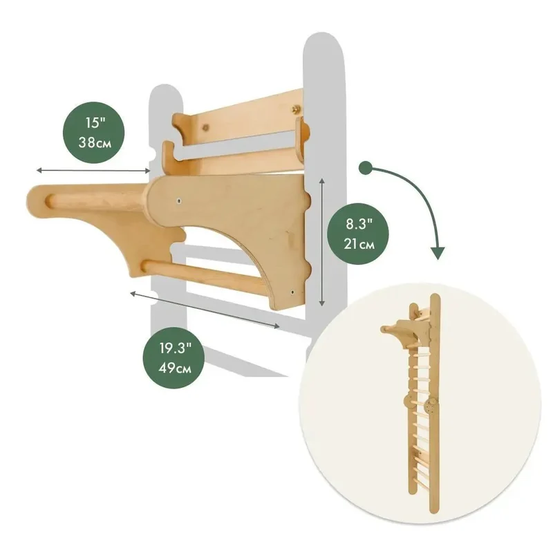 Pikler Triangle Wall Mount Extension Kit For Home Ladder