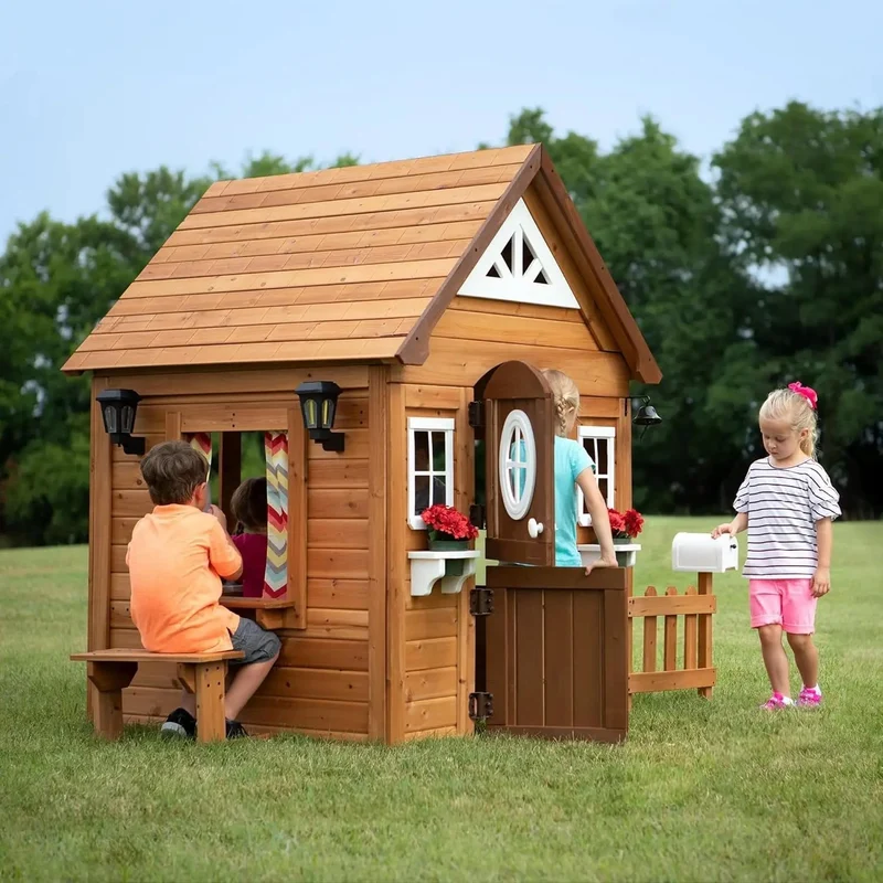 Cedar Wood Kids Outdoor Playhouse Kitchen Accessories