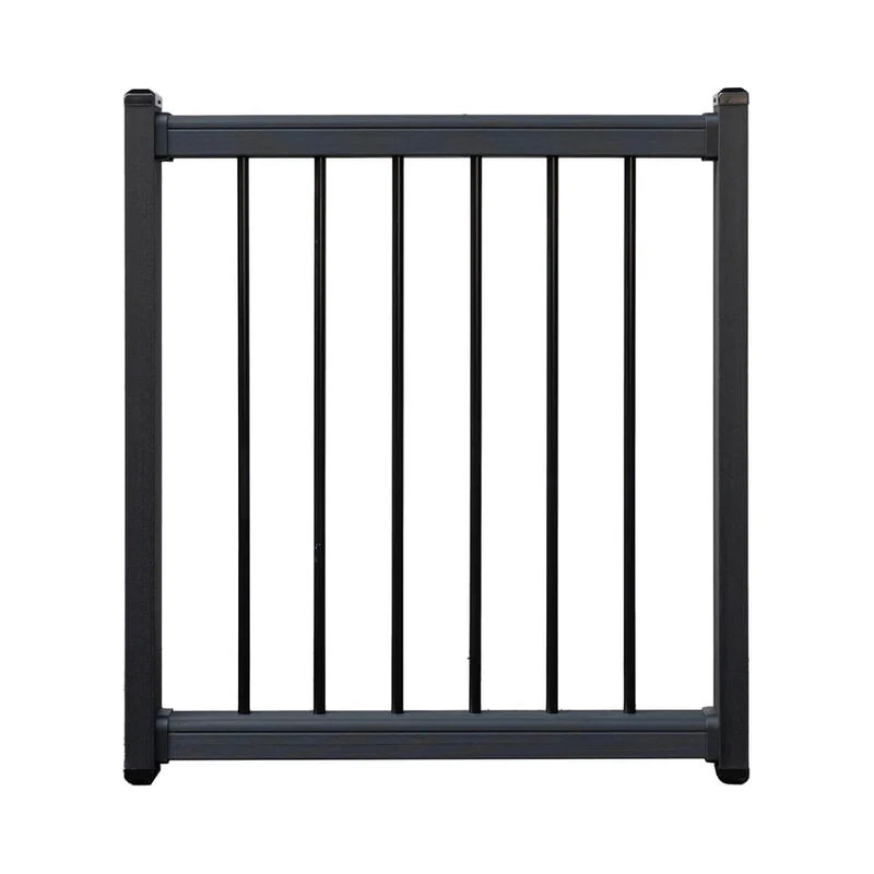 Rampe de balcon en composite et aluminimum - Charbon