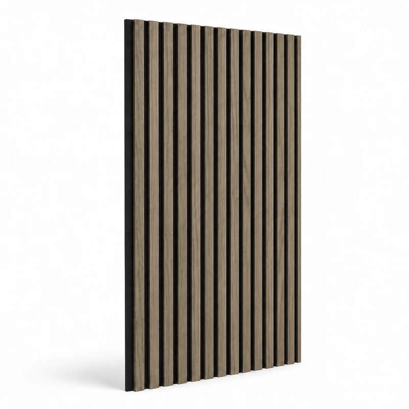 Panel Acústico MDF Efecto Madera Con Fieltro 240x60 Cm