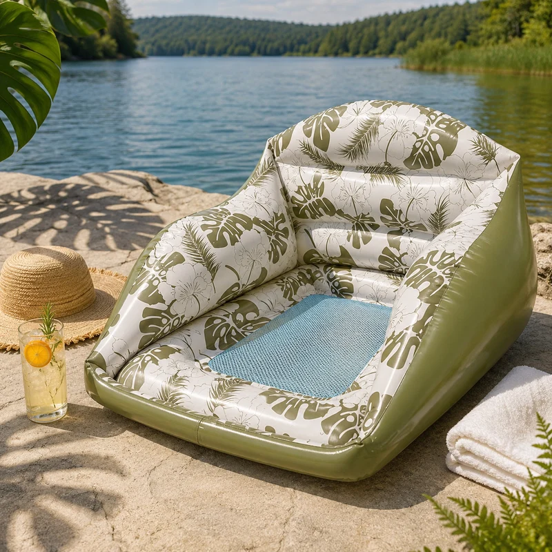 Oppustelig Pool Loungestol med Net