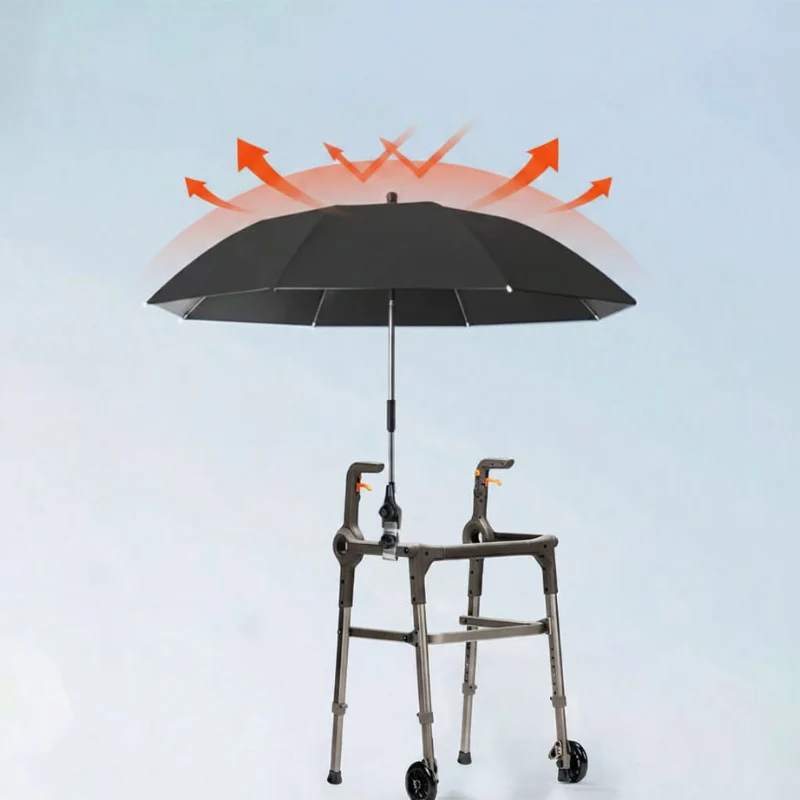 Bærbar Strandstol Parasol med Justerbar Rotation