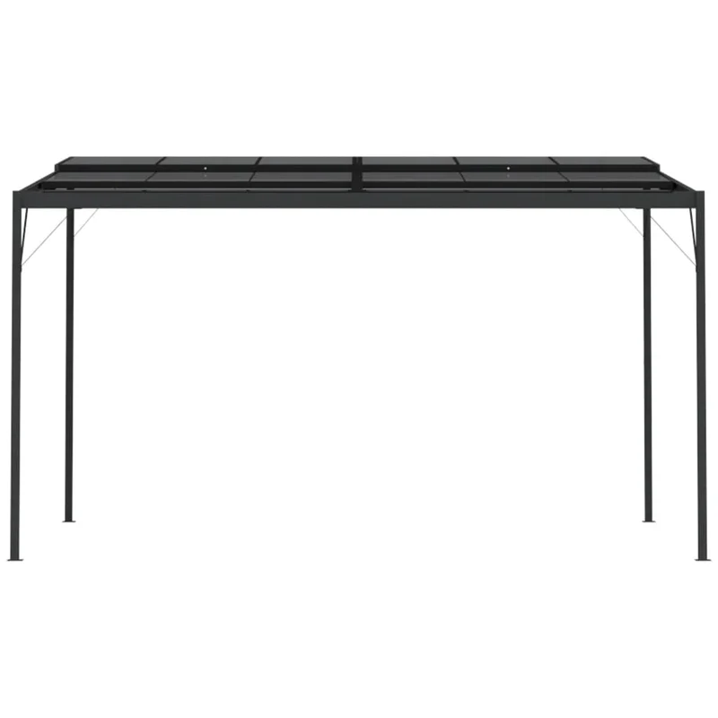 Prieel Met Dak 4X3X2,5 M Aluminium En Staal Antracietkleurig