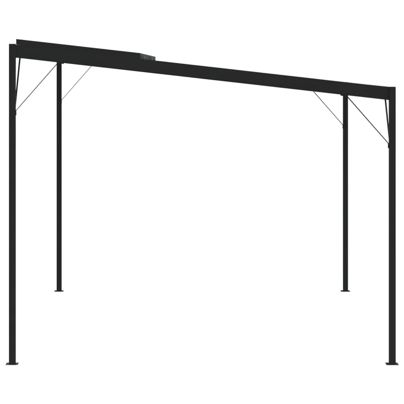 Prieel Met Dak 4X3X2,5 M Aluminium En Staal Antracietkleurig