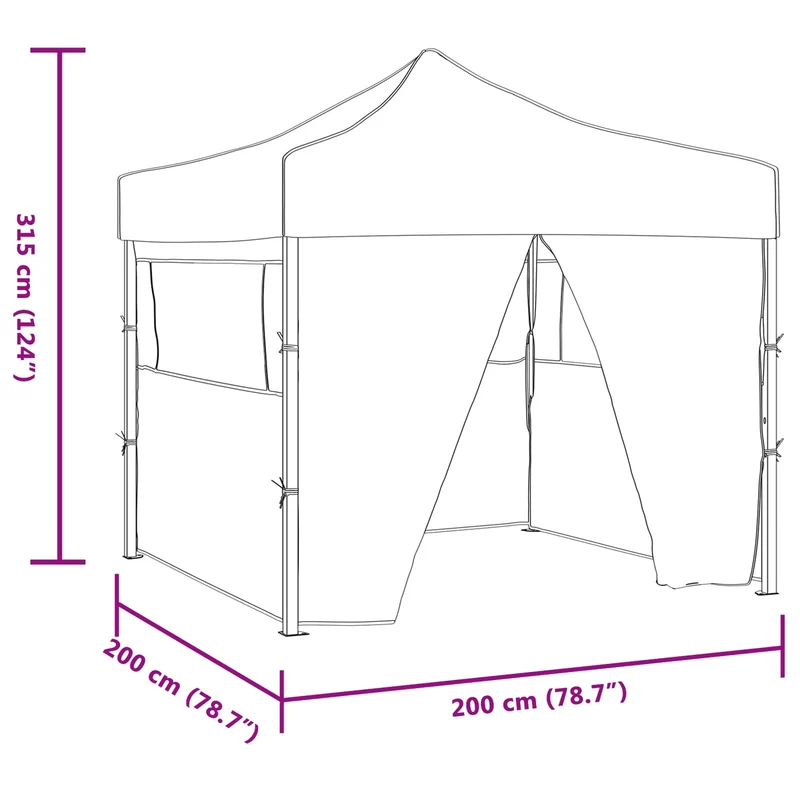 Partytent 200 X 200 X 315 Cm Oxford Stof