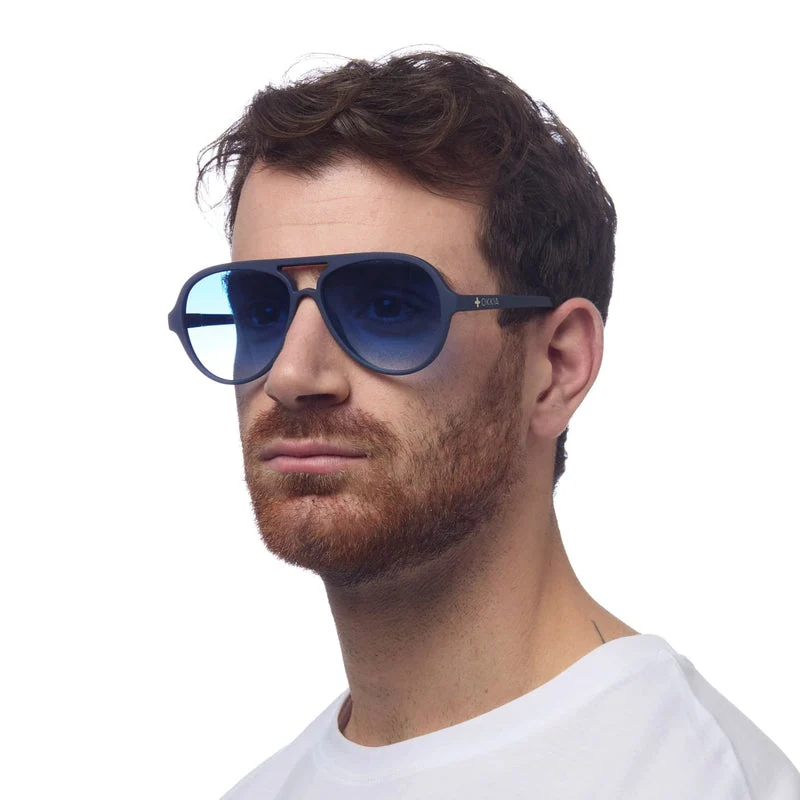 Occhiali da Sole Premontati a Forma di Goccia Modello Alessio Blu Notte OKKIA